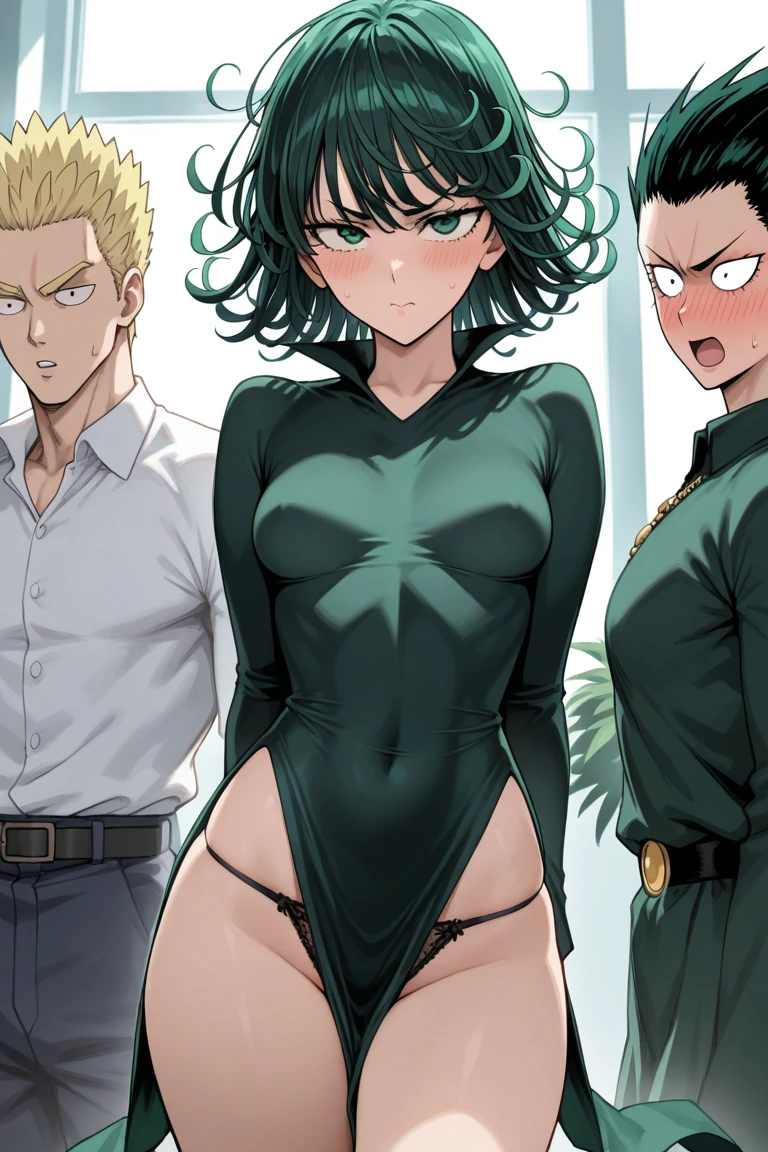 score_9、score_8_up、score_7_up、source_アニメ、solo、Staring at the audience、Seductive look、Are standing、Wearing clothes、Big Breastitsuki Bakugo、pants、