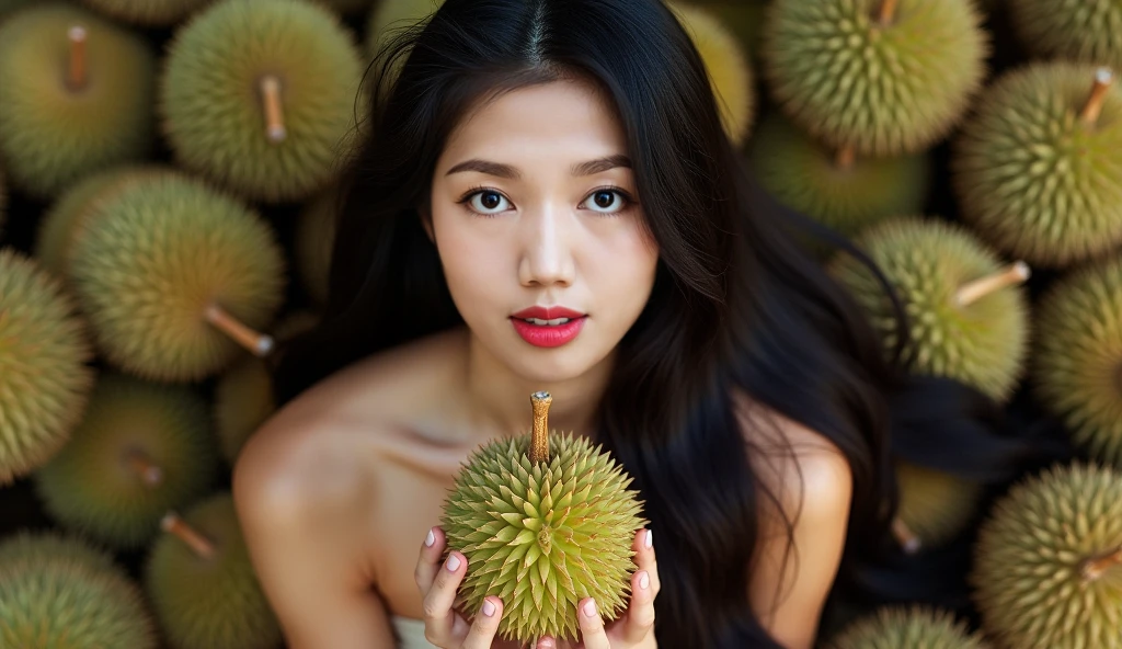 Realistic Ultra-high-resolution Photography of a japan woman very sexy, beautiful , beautiful , standing holding a young green coconut, with an Sign with the logo of " KW PANICH ", and a Car BMW in the foreground.