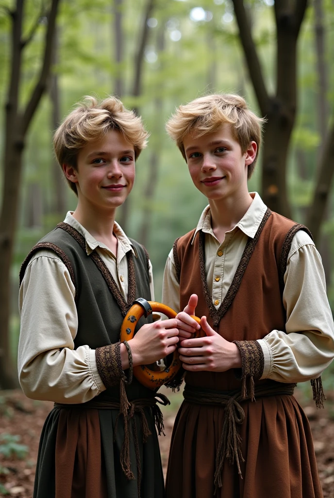 ((((9-year-old)) Sam)), intense eyes, ambitious, tall, athletic, strong, rustic, freckles all over his face, ((friendly expression)), ((dark hairstyle of the 1340s))