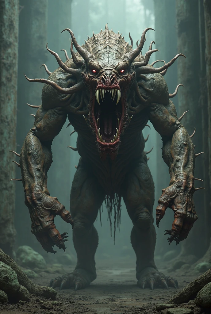 a fanz disgusting monster design, body horror creature, <lora:BodHor-V1:0.6>, dof, high definition, detailed, intricate