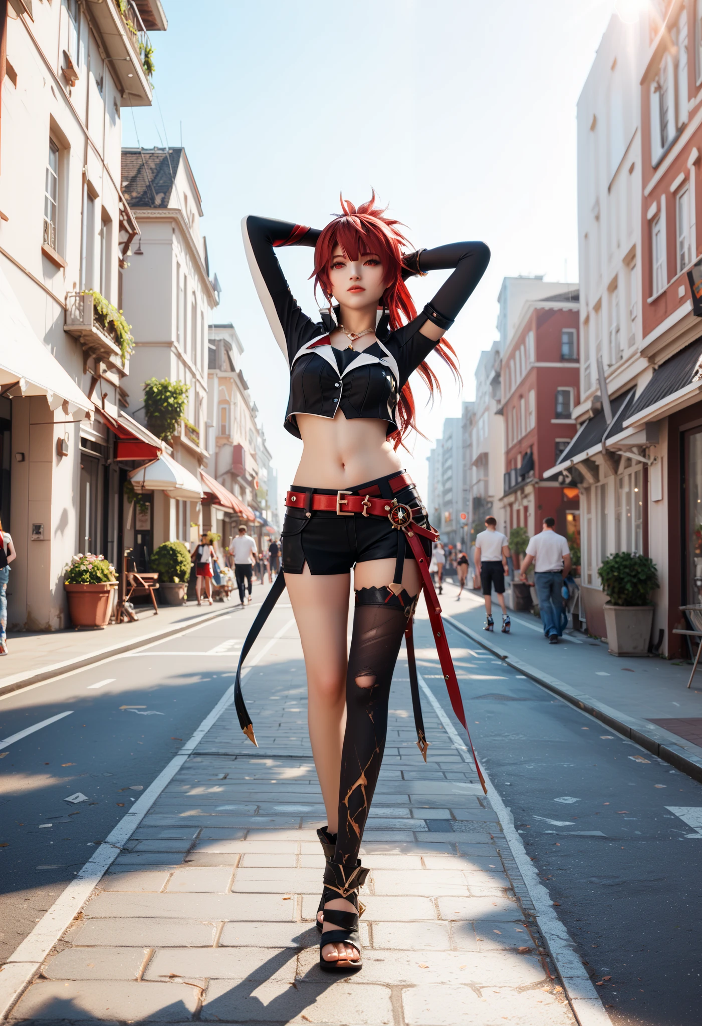 8k, RAW photo, portrait, best quality, ultra high res, photorealistic,1girl,looking at viewer,solo,solo focus,sitting,cowboy shot,full body,full moon,medium breasts, blush,red hair,lolita fashion, sailor senshi uniform, cape, cloak,hand on headwear,beautiful detailed girl, extremely detailed eyes and face, beautiful detailed eyes, cosplay, dark magician girl,yu-gi-oh!,wizard hat,magic wand,skyline,<lora:darkMagicianGirlLora_1:0.6>, <lora:koreandolllikeness_V10:0.4>