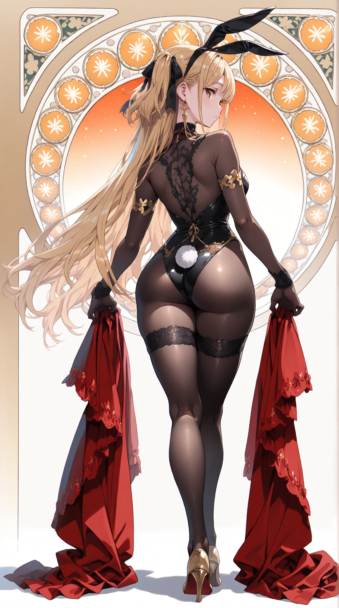8K, Top Quality, Intricate Details, Ultra Detail, Ultra High Resolution, Masterpiece, full body, Very tall, dark skinned slut nun; slender, slim, blonde hairs and incredible long ponytail; strong makeup; brown eyes; small pointy breast; sensual midriff; wearing superhighplatform sandals, old church, jewelery, necklace, earrings, black bikini top, short leather jacket, thongs with a lot of strings, leather skirt, long fingernails; gloves, rings, best quality, expressive eyes, perfect face, masterpiece, slim body, very long legs, detailed stomach, detailed hips, detailed legs, carefully drawn toes, carefully drawn feet, carefully drawn hands, best quality, drawn with careful, Dynamic Angle, Highly detailed, seductive eyes, NTR