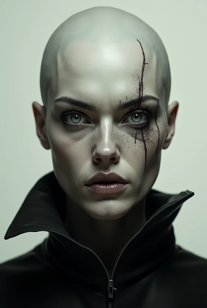 (highly detailed:1.2),(best quality:1.1),(8k:1.0),(emb-rrf-low:1.0),(many many large black tattoos on head and face and eyes:1.2),sharp focus,(subsurface scattering:1.1)
(beautiful detailed young monster cyborg girl:1.2), (no hair:1.2),(full body:1.2), (dynamic pose:1.2), neon glow, (detailed cybernetic eyes:1.1), (eating human flesh:1.3), (blood-stained fangs:1.3), (blood on face:1.2)
(hyperrealistic:1.2), rpg, elden ring style, dramatic lighting, (highly detailed futuristic cityscape:1.2), (horror sci-fi:1.2), detailed digital painting, professional portrait photography, by wlop greg rutkowski jeffrey simpson alphonse mucha