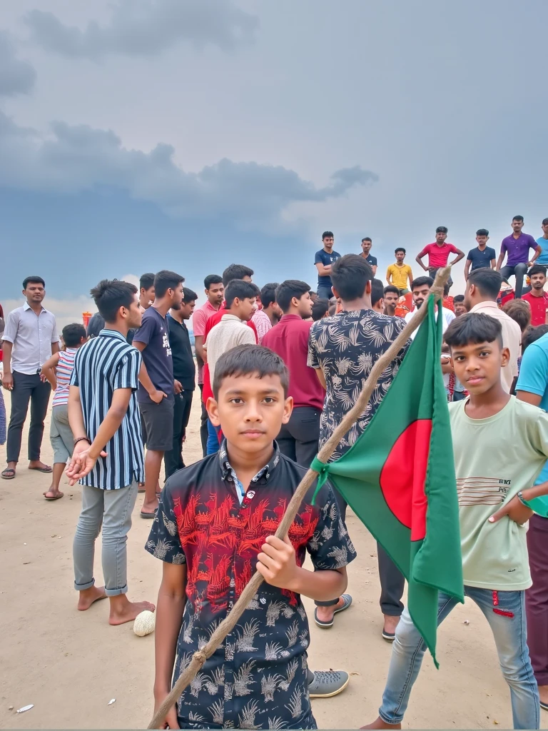young man,Bangladesh flag, floods,  cry emoji and text pray for bd