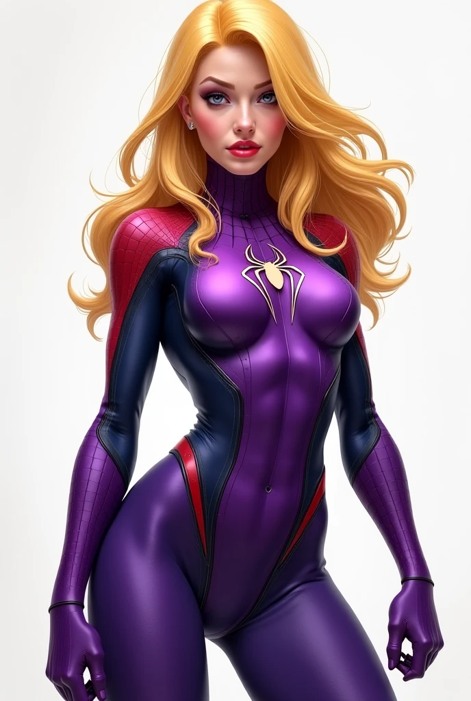Spider - Woman nude sitting on a rock, Gwen Stacy, Spider-Gwen, Spider - Gwen, Spider-Gwen, Chris Moore. ArtJam, Lois Van RossDraw, style ArtJam, in the style ArtJam, ArtJam colorful!!!, extremely detailed ArtJam, ArtJam greg rutkowski _ greg
