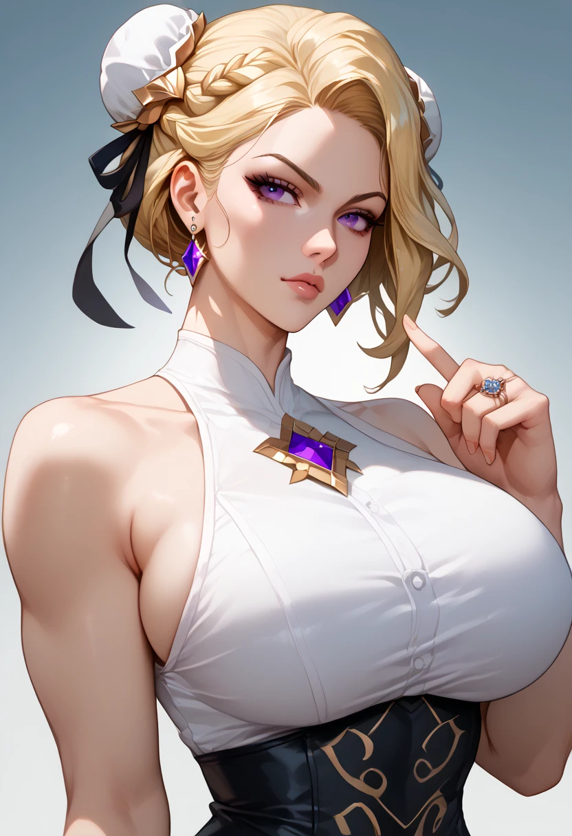 ((TRAJE SEXY DE OfICINA))(huge tits), neckline, buena anatomia film movie still, Tsunade 、Stands out、30 years、pale skin、innocent smiles、(A detailed face)、(detailed skin)、Wet, The details are complex、shallow depth of field、[volume fog]、movie lighting、Reflectors、a Canon EOS R5、50mm lens、f / 2.8、shot at 8k resolution、close up, Inside the room, desks, greenery, ((huge tits)), tongue out, tongue out, tongue out, make up, light smile, wince, hair flower, maid headdress, jewelry, blunt bangs, braided ponytail, split bangs, twin braids, very long hair, ashamed, HD, retina, Super detail
