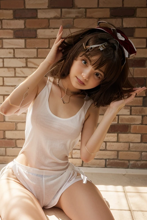 2 Beautiful petite little girl wear light pink sailor skirt with acessories with cute headband on a short shaggy hair
Chained On a jail
Mysterious face and begging face with teary eyes
Beautiful and cute face
Realistic