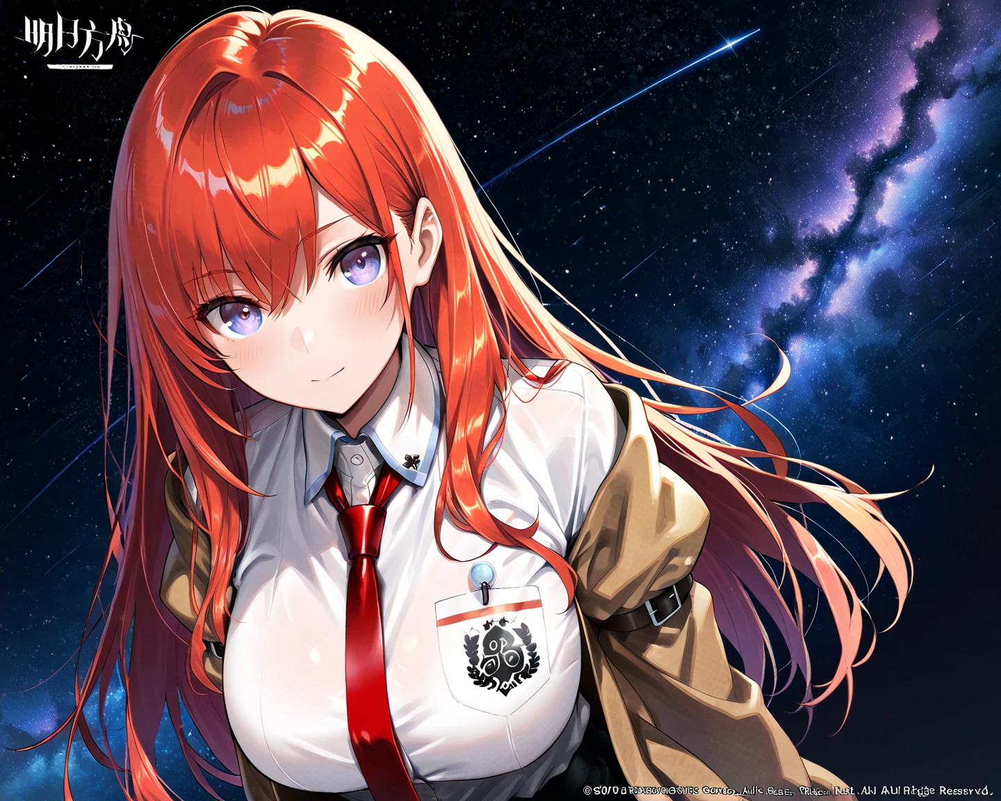 (masterpiece, highest quality)), Detailed face, Character Sheet, whole body, Very detailed, depth, One girl, White Skirt, gloves, stockings, Long sleeve, Red Hair, Space Buns Hair, Long Hair, Blunt bangs, Tsundere, Cat