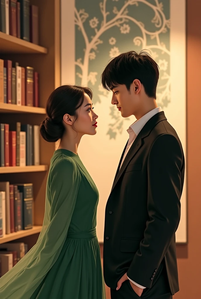 2 persons (Men and women) having sex in the library; ((best quality, 8k)), ((100% body, body, Cảnh having sex in the library, lots of books and bookshelves)), (Posture: man hugs girl from front, The man's hand hugs the girl, The girl spread her legs wide, The man inserted his penis into the girl's vagina)); ((1 male and 1 female)); ((40 year old man ((black hair, have wrinkles, laughed contemptuously, naked (((extremely detailed)), enlarged nipples, The man has a large penis 20cm long, enlarged penis, Wide shoulders and narrow waist, Koreans)))); ((15 year old Chinese girl (beautiful, lovely, charming, naked, hot, wet, sweat, semen, pink vagina, pink nipples, chest to F cup, eo thon, round butt, groaning expression, Enchanting, panic ((Chi tiết cực đoan)) Pink hair, tie long hair, Brown eyes, cô gái có pink vagina)))); ((40 year old man married 15 year old girl, 40 year old man squeezes girl's breasts, 40 year old man touches girl's sensitive parts, Girl sucks man's tongue ((Chi tiết cực đoan)), Man fucks girl's vagina((Chi tiết cực đoan))))