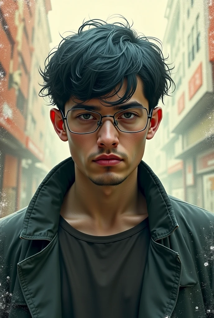 Change background, boy, realistic face