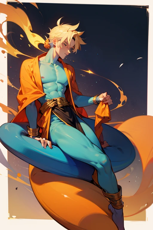 masterpiece, best quality, 1boy, solo, grimmjow jaegerjaquez, at night, night, low light, natural light, fighting pose, jumping pose, white sarung pelikat, white jacket, smiling, damaged clothes, damaged skin, low light, light rays, aura power, floating particles, doing a power, zanpakutou, smiling, looking ahead, male focus, medium weight, (pregnant:1.4), pregnant belly, seven months pregnant, round belly, belly button, large belly, male pregnant, looks pregnant, pregnant navel, belly exposed, movie composition, deth of field, bokeh