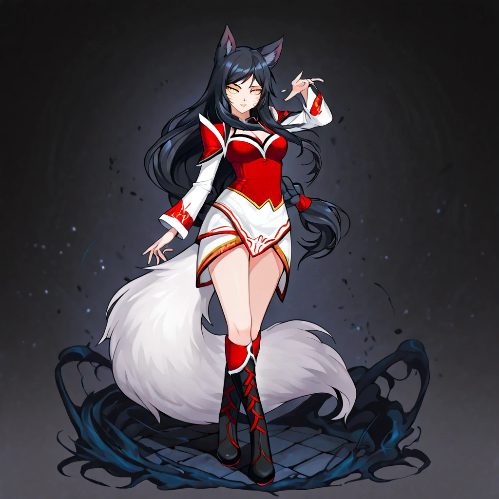 1girl, ((loona hellhound:1.2)) (furry:1.2), (fluffy:1.1), (anthro:1.2), (snout:1.2), smile, spiked collar, long hair, (loonasailorsenshiunifrom:1.1), (slit pupils:1.1, white eyes:1.1, red sclera), rooftop, plants, urban, masterpiece, best quality, highres, sv1, sailor senshi uniform, elbow gloves, tiara, black bow, black sailor collar, white gloves, jewelry, white leotard, black sailor skirt, sailor_moon pose