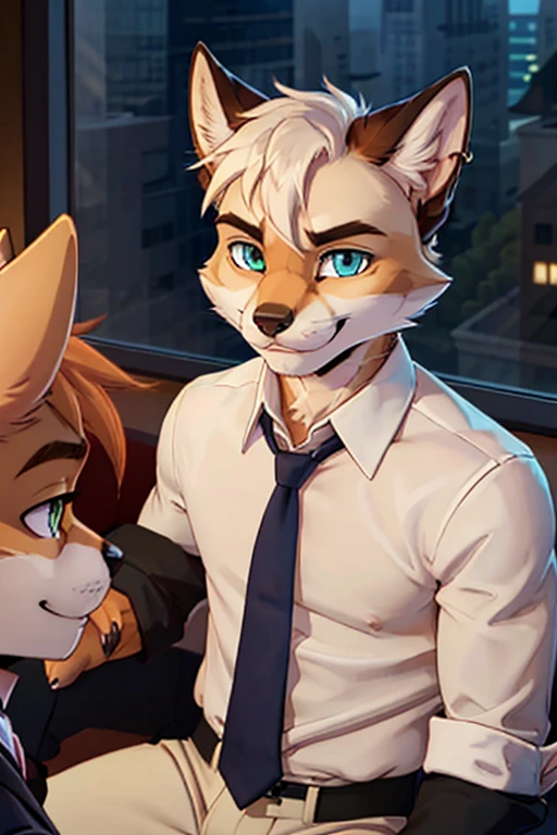A businessman wolf having gay sex