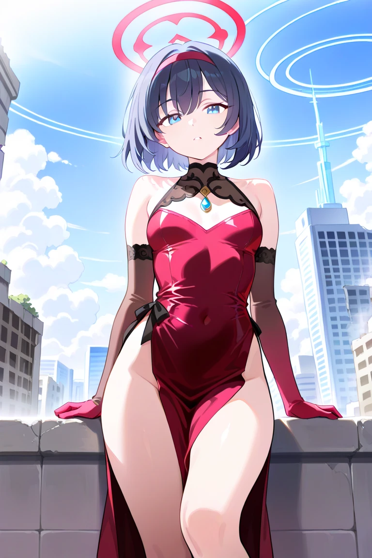 (masutepiece),(Best Quality), Rei Ayanami、Red Eyes，hair between eye，headware，Interface headset，Light blue hair，short-cut、bow ribbon、​masterpiece、On the roof of a building、nighttime scene、Lace black underwear with extremely small area、Big breasts、((Smaller head)）、1 female、maid clothes、Sexy pose with one knee standing、(Raw photography:1.2)、(Photorealsitic:1.4)、A smile、Textured skin、extremely detailed eye and face、beatiful detailed eyes、二重まぶた、huge filesize、(Increase the beauty of skin texture:1.1)、hight resolution、highlydetailed skin、top-quality、8k wallpaper、电影灯光、large boob,Seductive underwear、Open legs、The chest is visible、 Spread your legs、Spread your crotch、Persistent stare, Sharp eyes, sexy langeries