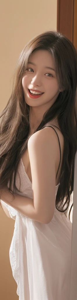 ((highest quality, 8k, masterpiece: 1.3)), concentrated: 1.2, ((Full nude body shot)) Slim body and beauty: 1.4, Her long hair hung down her back., (Dark Street: 1.3), Highly detailed face and skin texture, Full Body Lesbian, eye, double eyelid, Whitening the skin,Beautiful breasts,Cameltoe and pubic hair,