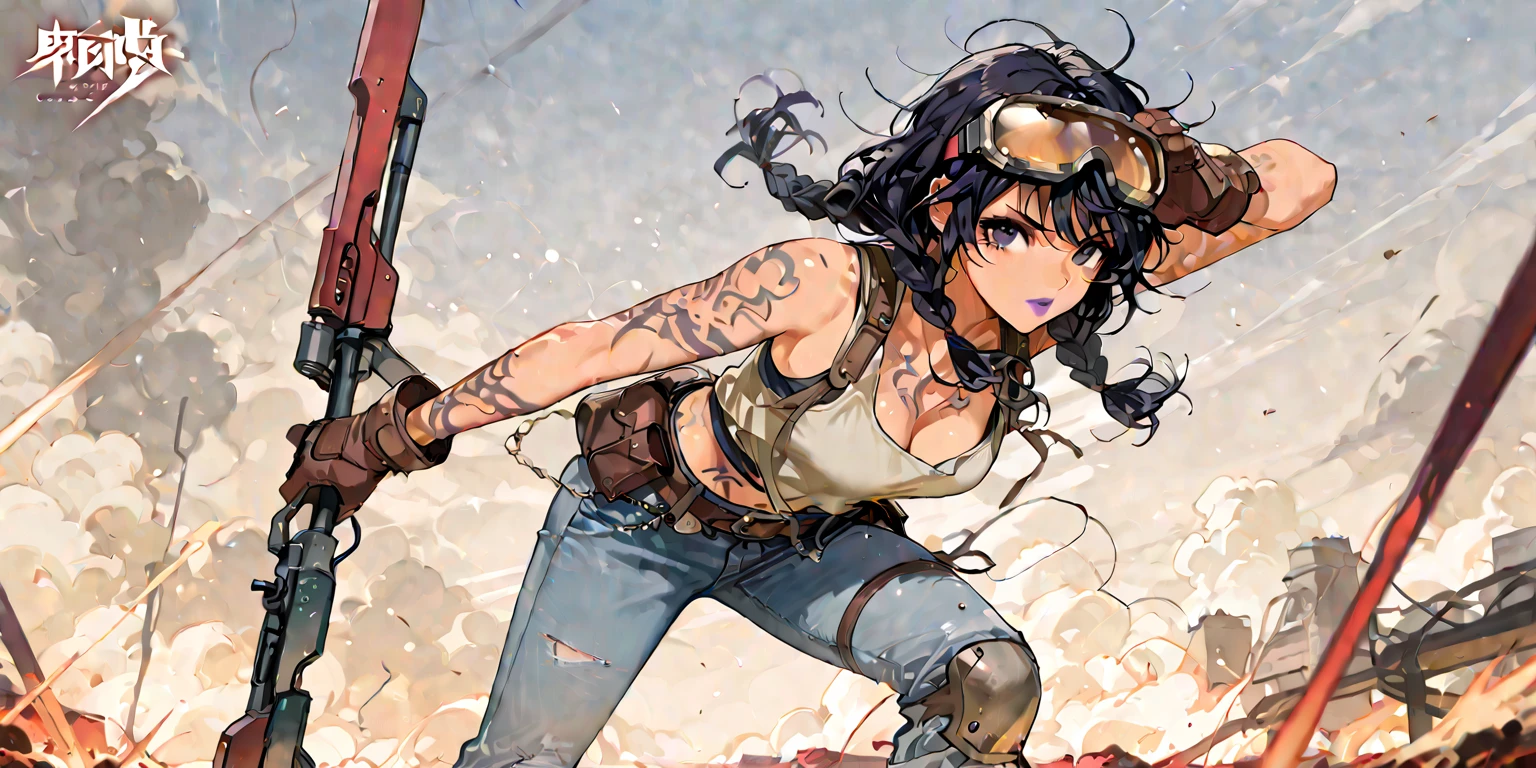 (bestselling artwork,illustration:1.2),samurai riding a motorcycle,detailed eyes,detailed lips,hannya tattoo on the back of the samurai,menacing onis with spears and swords chasing him,horror style,action-packed scene,motion blur effect,gritty atmosphere,motorcycle exhaust smoke,nighttime cityscape with neon lights,realistic rendering,high contrast lighting,sharp focus,vibrant colors,masterpiece:1.2