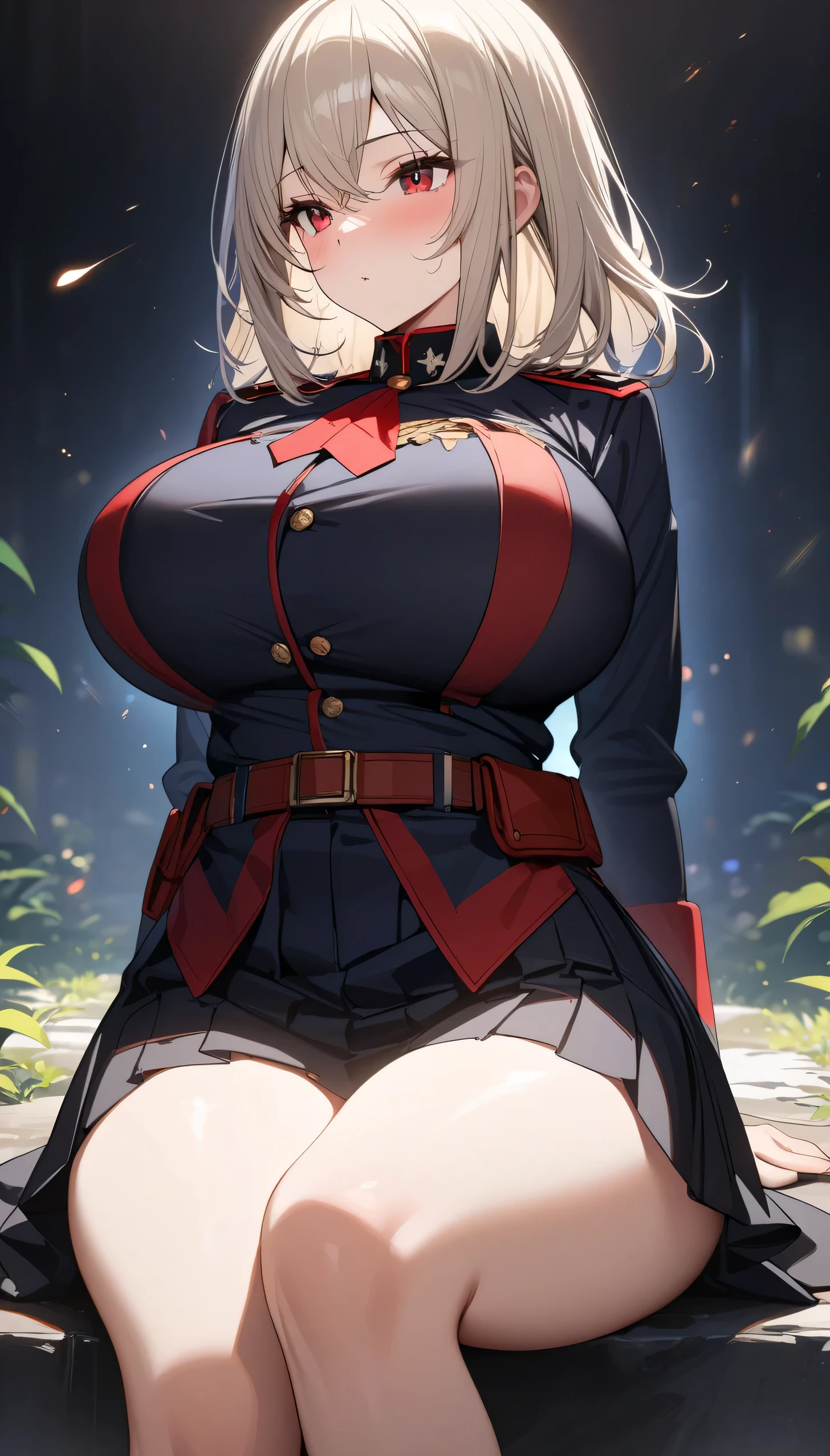 1 girl, very big breasts, very sexy body, 1 girl in, a smile, looks at the viewer, black shirt, super short white school miniskirt, full body, giant breasts, cleavage, giant breasts, heels, background in the mountains 1 girl , with big breasts. long legs QUEEN huge tits, (cleavage), high legs, (standing), sexy and muscular body. short skirt.4k hd