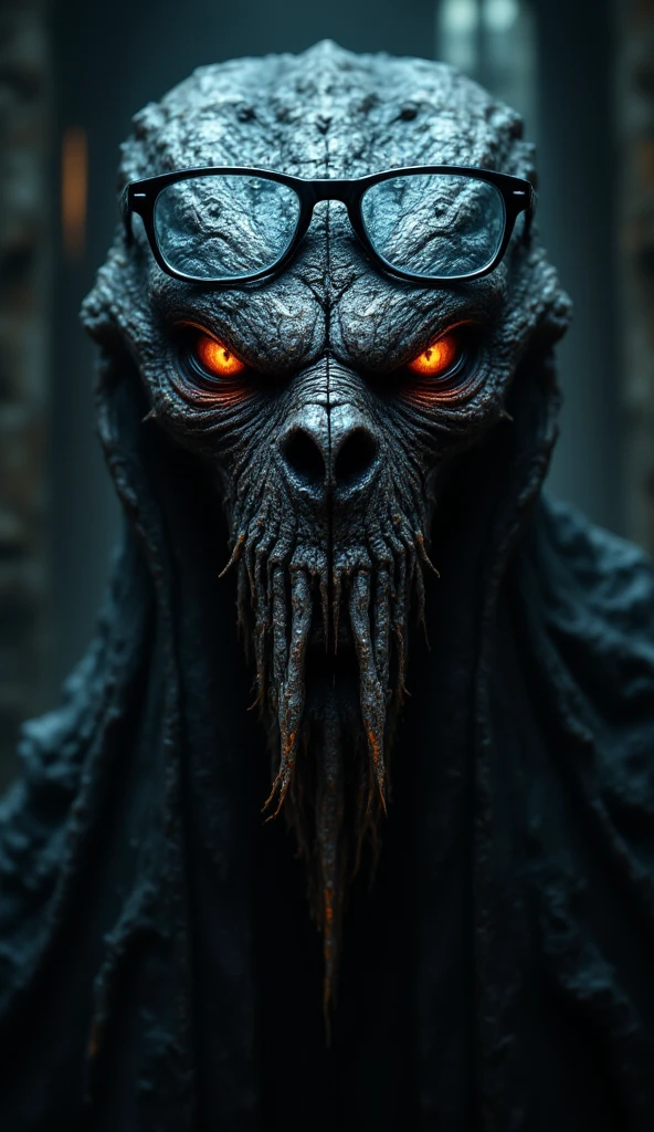 Scary and fuctic monster looking ahead