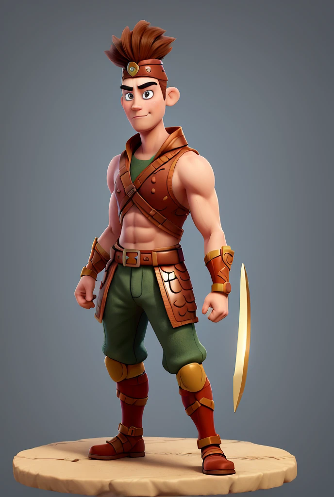 high resolution, (obra de arte: 1.5), guerreiro, espada nas costas 