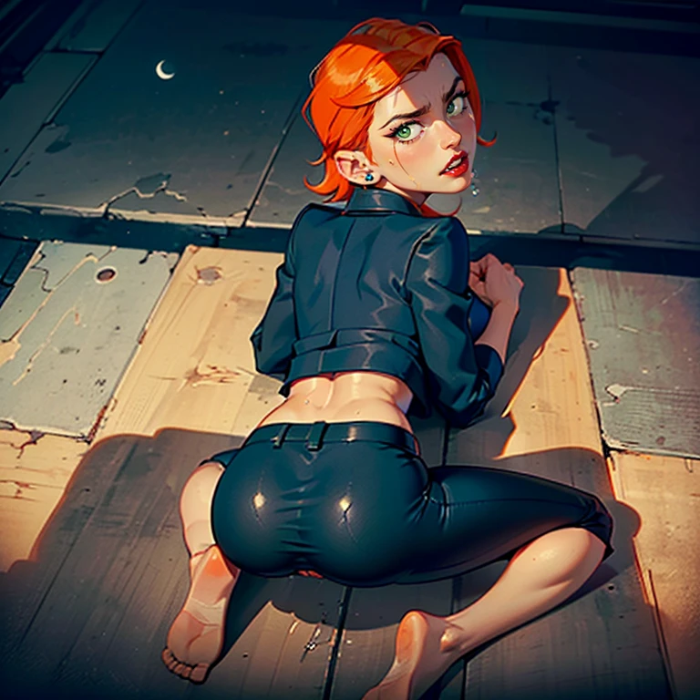 a girl wearing black top sitting on a skyscraper edge, by studio ghibli, city scenery, detailed illustration, official art, in the style of kawacy, graceful movement, nocturne, composed, hd wallpapers