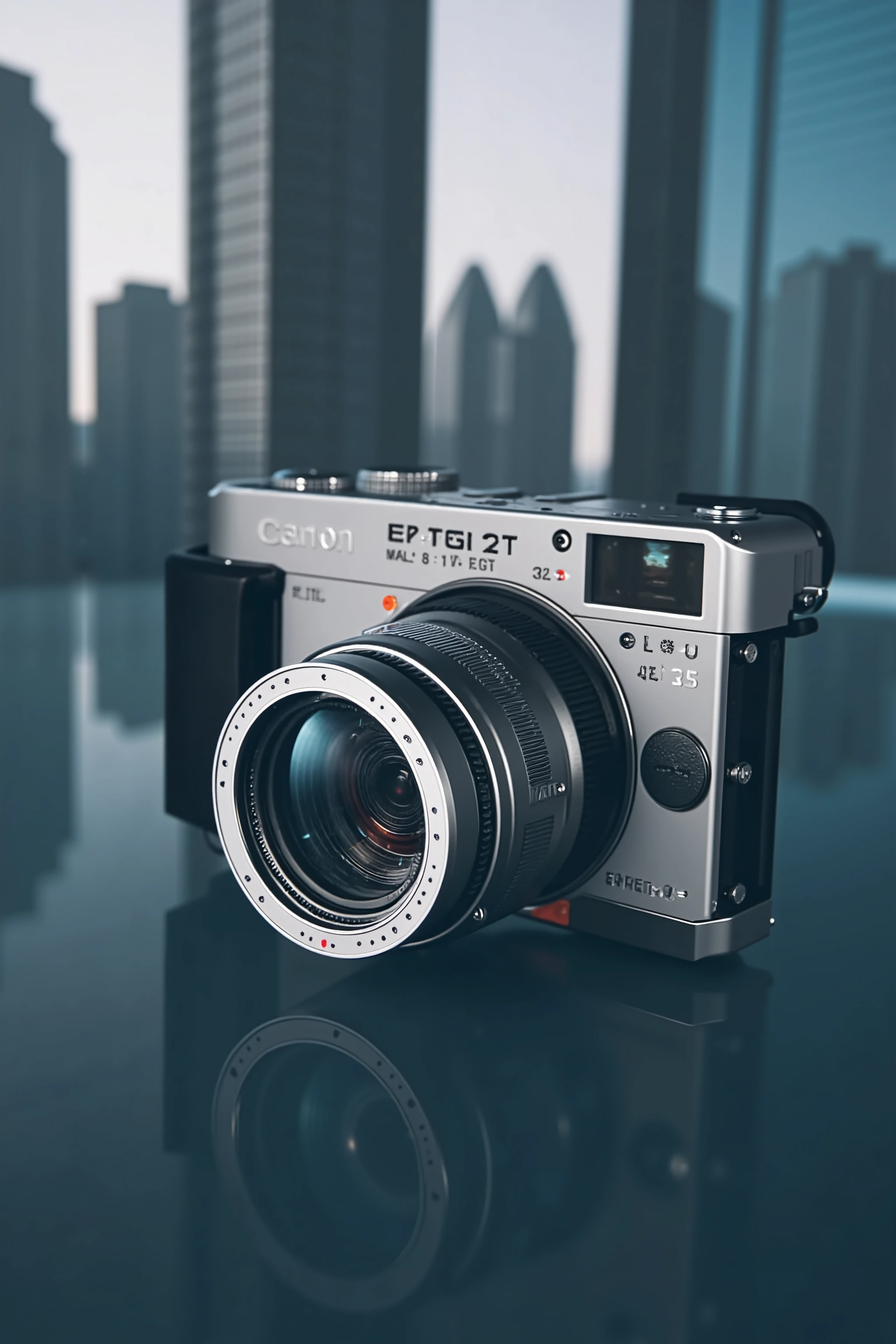 Canon camera futuristic realism 