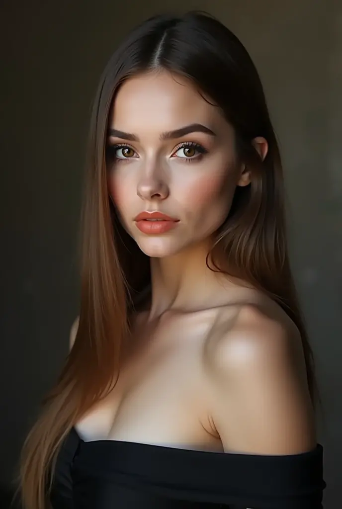 color photograph, close-up, ((a realistic photo of a beautiful girl)), (milalc), light, ((glowy skin)), looking_at_viewer, (fit body:1.0), ((medium breasts)), high ponytail, detailed illustration, masterpiece, high quality, realistic, very detailed face, nude, naked