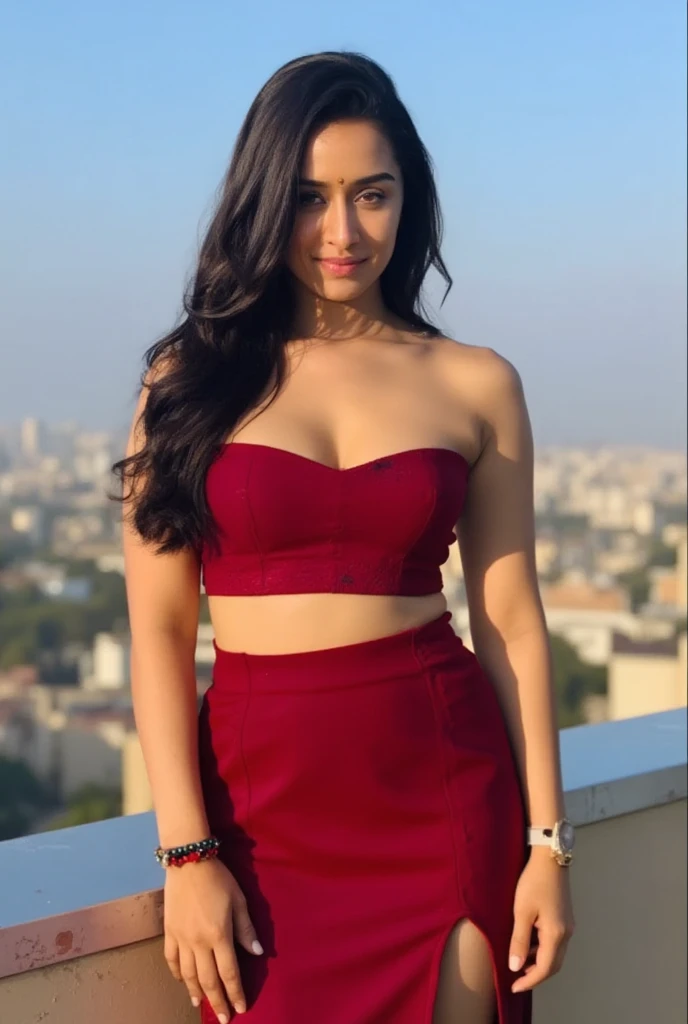 ((beautiful)+(attractive:0.9)+(:0.8)) white Pakistani women ((nerd:0.8)+(lovely)+(clean skin)) with hazel eyes and red lips. Medium dark Burnett hair, ((intense eyes)), 36c size breast, wearing croptop and skirt.
