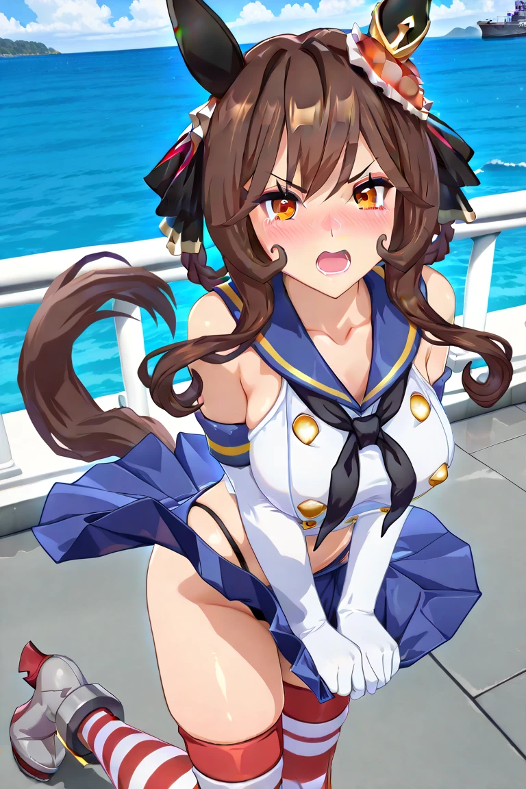 Kyoto animation , Nsfw , Monokini , Female boxing , huge breasts.