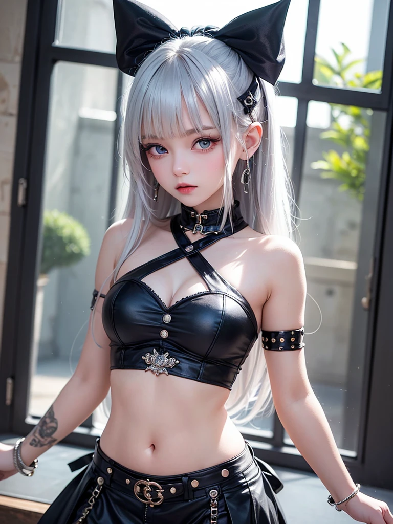 Highest detail、Masterpiece、Real photo、Artistic photography、Fashion Photography、Dark night fog、Tropical night、Concrete wall、Black Super Micro Bikini、(((Silver Hair))) cat-eared girl、Spread your legs wide to show your vagina、