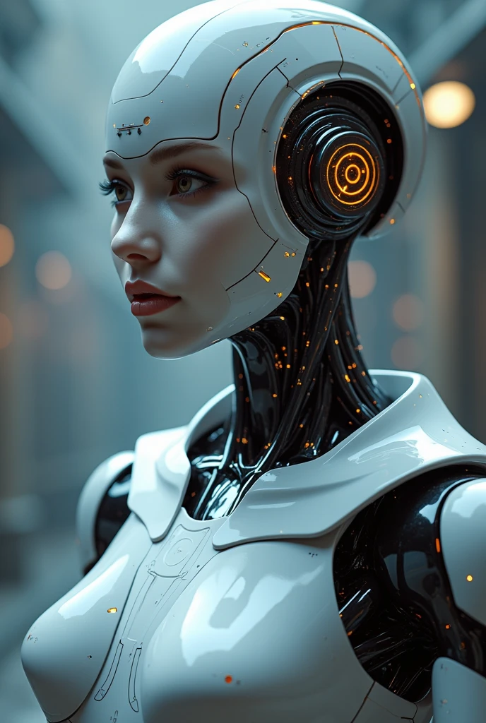 Nour Robot, Sophisticated 3D rendering with ultra-detailed silhouettes of beautiful balloons, female robot face, Cyborgs, cyborg robot parts, 150mm, Beautiful studio soft lighting, rim-light, vibrant detail, Luxury cyberpunk, ultra-realistic realism, parfect anatomy, face muscles, Cables and wires, micro Chip, elegant and beautiful background, octaneratingrendering, 8K