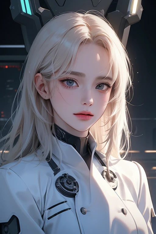 (1girl:1.3), solo, __body parts__ delicate and realistic skin, pale skin, big, official art, unified 16k wallpaper, ultra detail, beauty and aesthetics, beauty, masterpiece, best quality, in cyberpunk city, fantastic atmosphere, calm color palette, peaceful mood, soft shadows, flight attendant uniform, glamour