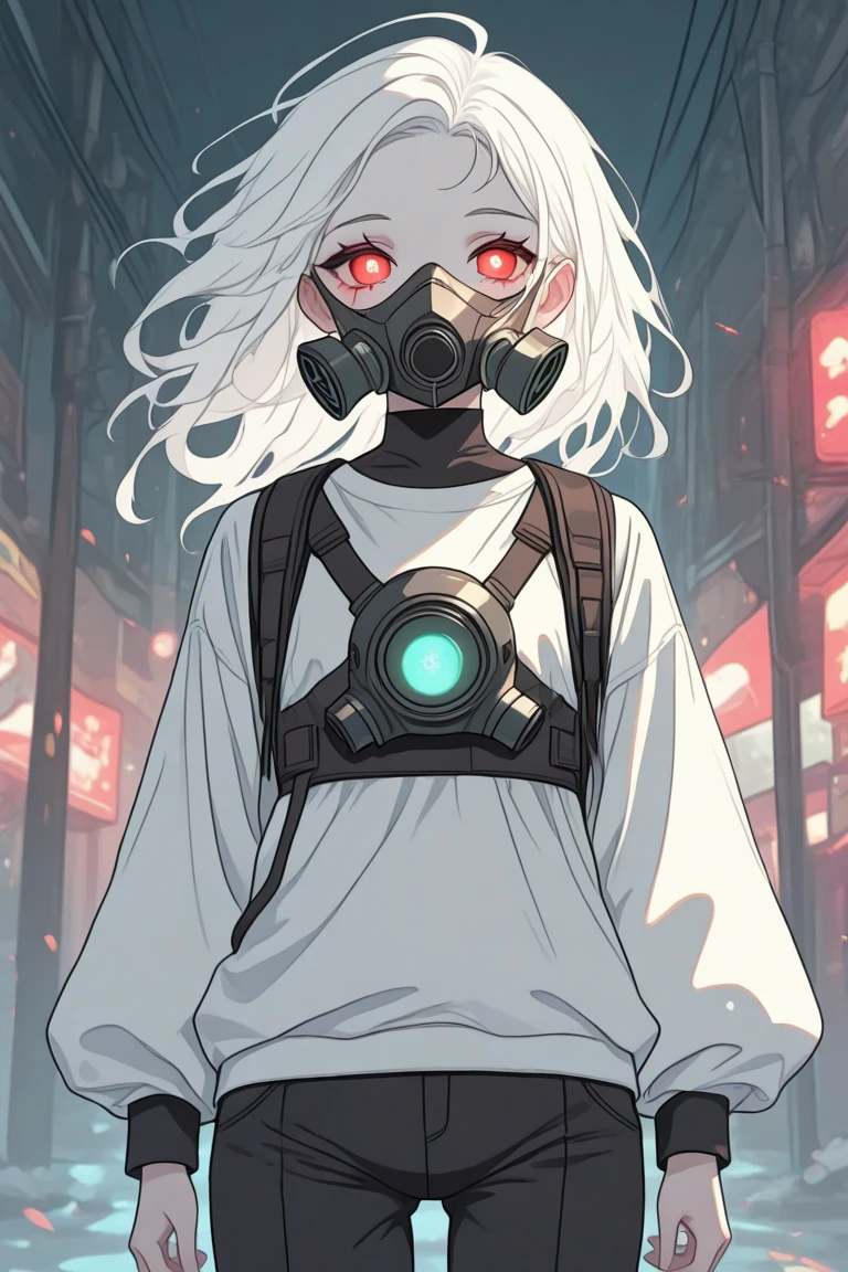 highest quality、masterpiece、8k、Ultra high definition、Beautiful Eyes、Beautiful Face、Very fine skin、Long Hair、woman、upper body、Big Breasts、gas mask