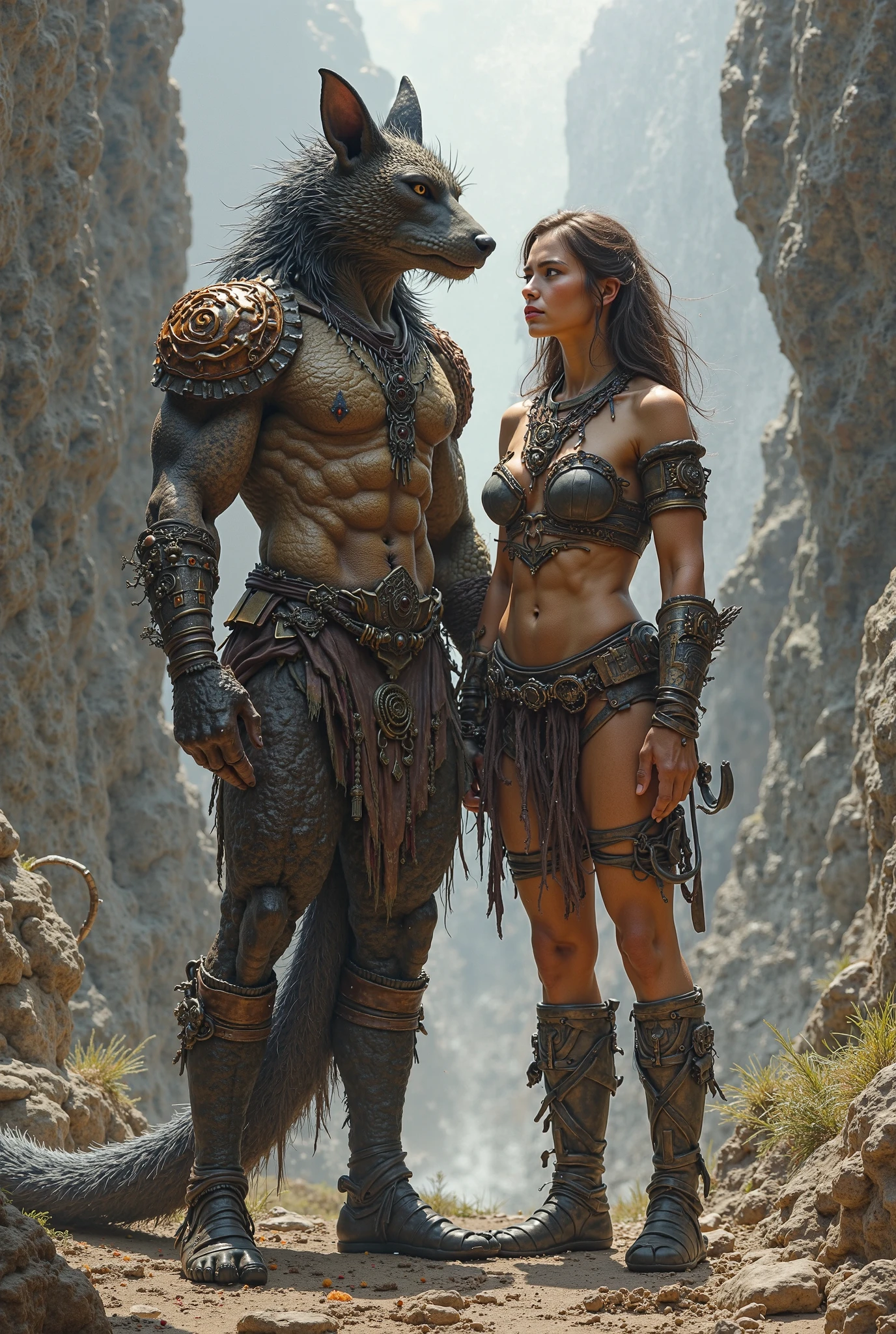 Female Yautja x human and they have a hybrid child