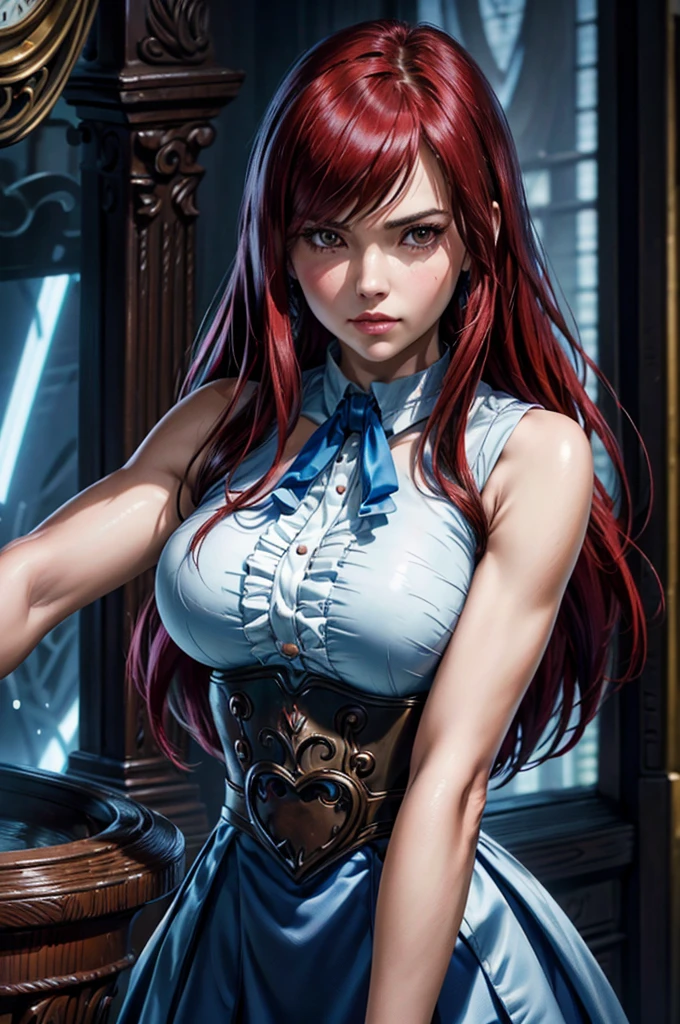 (RAW Photo, Best Quality), (Realistic, Photo Realistic: 1.3), Best Quality, Highly Detailed, Masterpiece, Hyperdetail, Illustration, 1 Girl, upper_body, Dynamic Angle, World Masterpiece Theater, Ore no Imoto ga konna ni kawaii wake ga nai, 25-yers-old girl with crimson red hair- pulled up into twin ponytails, wearing a latex mini dress with the city lights in the background sexy pose, standing, , Best Quality, Extremely Detailed CG Unified 8k Wallpaper, Ink, Amazing, Cinematic Lighting, lens flare, sexy pose,sidesuspension, bondage (ballgag:1.2)