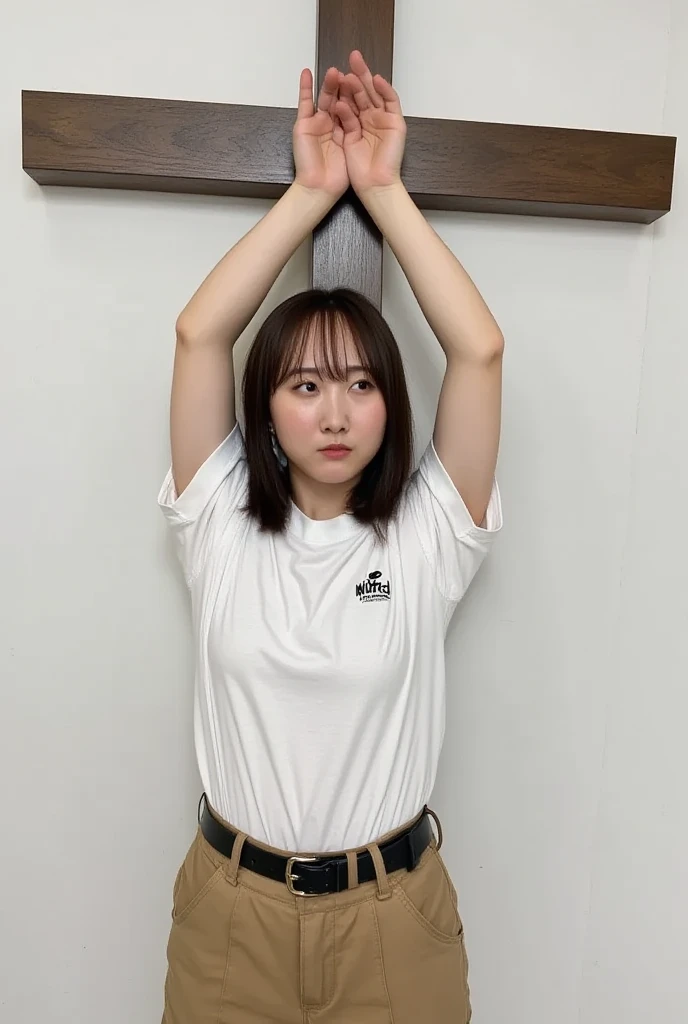 (Crazy behavior:1.8), (8K, RAW Photos, Professional, Highest quality, masterpiece:1.2), (Realistic, photo-Realistic:1.37), Intricate details,Very detailed,(Best Detail Skin:1.2), (The most detailed face:1.2), Cinema Lighting, (Front view, from the front:1.5), (Mature Japanese woman with arms raised, Grin), (Tight fit, Strapless, Tube top, Bandeu Top, pants,Huge breasts, Super big breasts:1.4), Black Hair, very Realistic face, very Realistic eyes,necklace,, (Crazy behavior, A man grabs his girlfriend's breasts from behind:1.4), Man rubbing his chest, multiple men touching her body, Multiple hands, A group of men, Crowdsurfing, very large A group of men around her, The crowd grabs her butt, Crowd grabs groin , There were men around her embracing her body., Many people are grabbing her thighs, Be beaten, Pulling on clothes, Grab clothes, There are no women in the crowd, Very wet and sweaty, Photo Background, Outdoor, in Japan, Daytime, sunny,