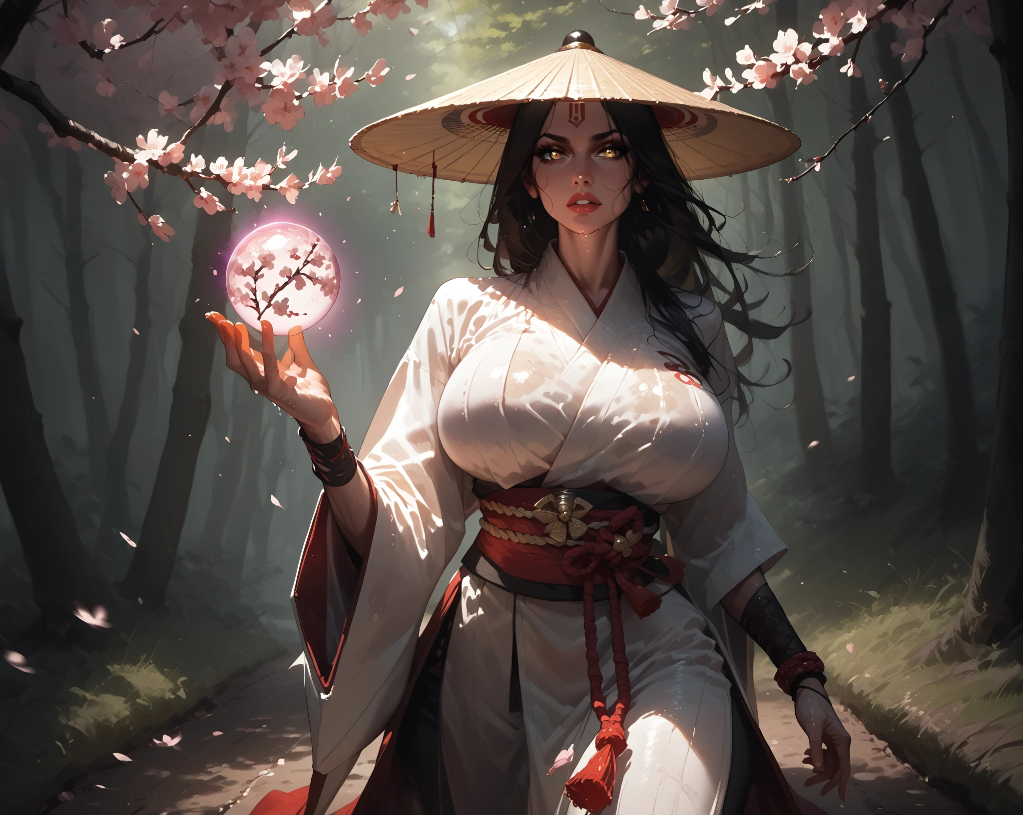 8k,森の中の日本のWhite kimonoを着た,Very big breasts,超A high resolution,real looking skin,Horror ,very long black hair, Sadako,Super beauty(Like the real thing), 汚れた日本のWhite kimonoを着ている, eerily distorted face,thirds rule, Tonal color scheme, White kimono, mystery, Horror,In the style of Denis Villeneuve, Film Still, cinestill 800,Fantasyart,character art,sexy for,Rugged look,grudge,Grievances,A very big old well in a very big chest forest,Middle-aged woman,,,komono,battle scene action scene,actionpose,uses magic(magic light effects),A very large magic circle behind,Female in her 40s,