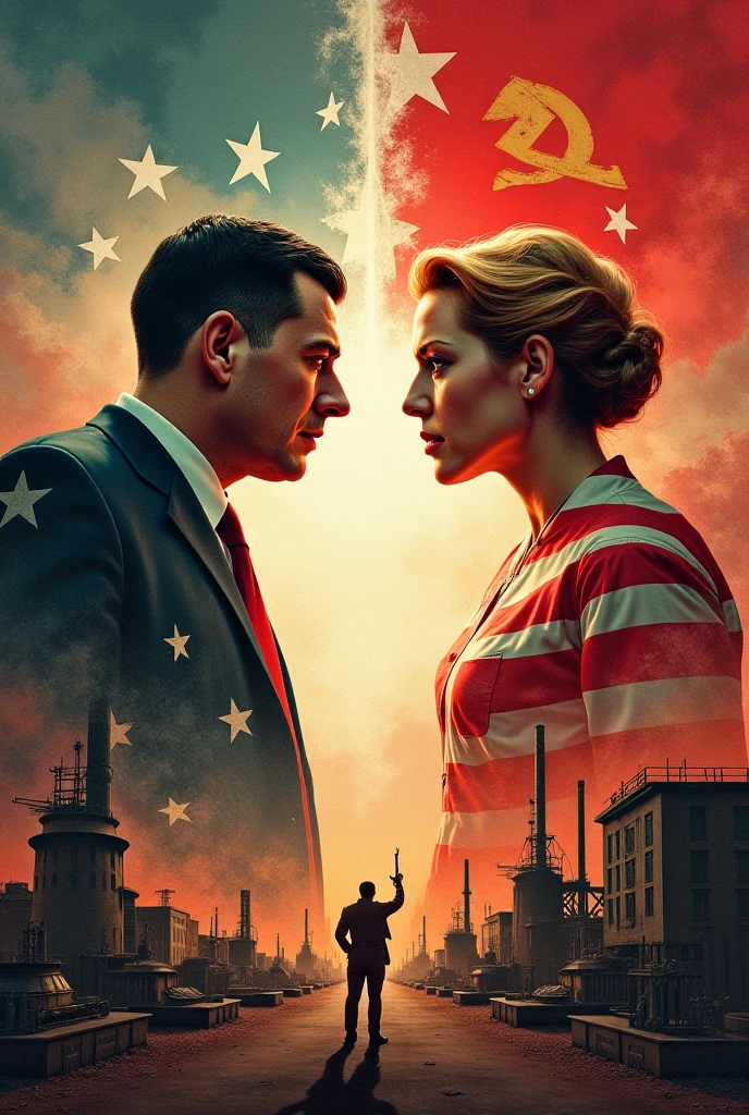 Create an image that presages different countries in conflicts