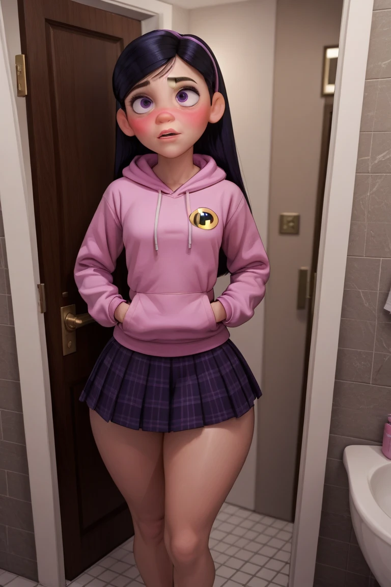pink hair pink ponytail children'underwear,