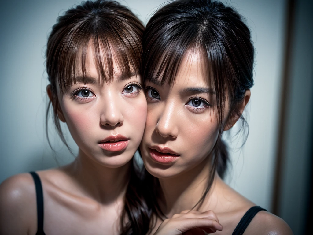 (best quality,16K ultra high resolution:1.2), (front focus), (deep darkness:1.6), One beautiful woman, ((full body portrait))、((The bikini))、 (Anne Hathaway:0.6) (emma watson:0.3),(jennifer connelly:0.4), ( Face:1.5), face of elegance,clear and thin skin、 Ladylike, dolce), Rembrandt lighting in the darkness of the studio, deep shadow, low key, Photorealistic, (anatomically correct and attractive), very detailed and beautiful face, short hair.
