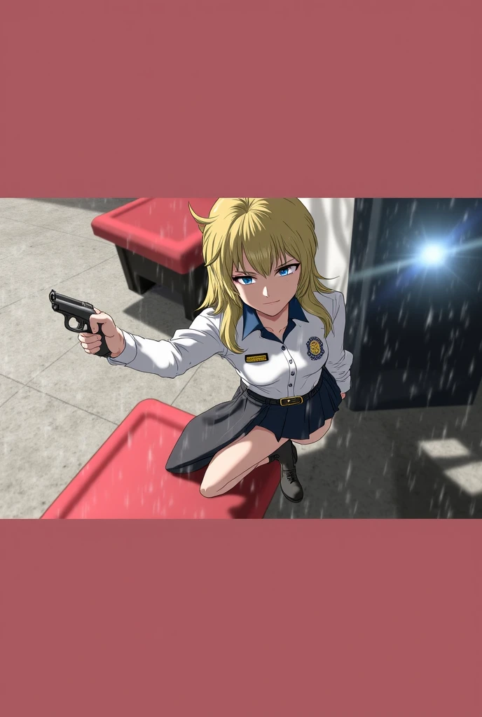 Blonde girl in a bright miniskirt, cut-out top, lace stockings, In high-heeled shoes, facing the wall, With his back to the viewer, Legs spread wide apart, Hands on the wall, search, Submissive, For Rent, Captive, arrest, captured, search, detention, arrest, criminal, search, search, The police, Legs wider than shoulder-width apart, Street, Sunny weather, Bright colors, helpless, Detained, cuteface, fright, No people in the background, ready to be arrested, waiting for handcuffs, ready for search, awaiting inspection, accepted the arrest