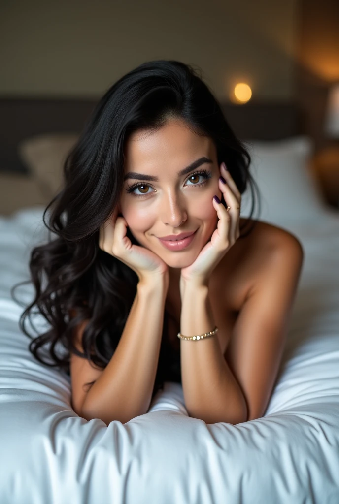 Brazilian woman naked in bed