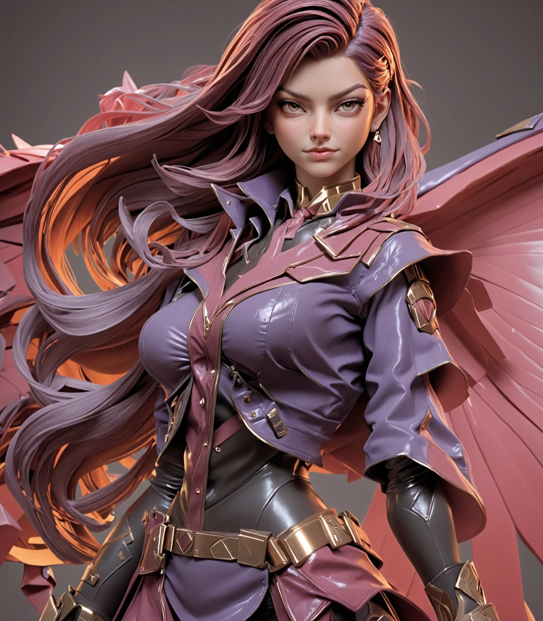 3dmm,Masterpiece,best quality, evil twin ki sikil, evil twin lil la, fantasy 3D art style,bright colors,highly detailed,expressive facial features,dynamic pose,4k resolution,Arnold rendering masterpiece,Wide angle perspective,