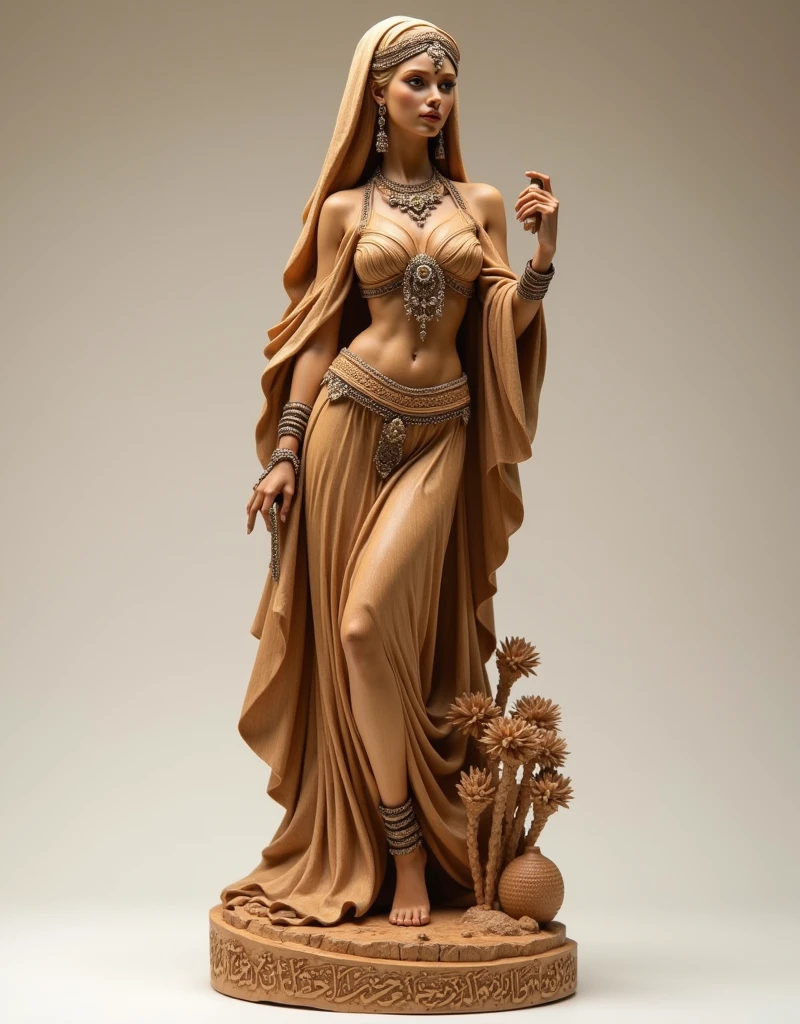 Full-length view of the front of the flying Dunhuang figure