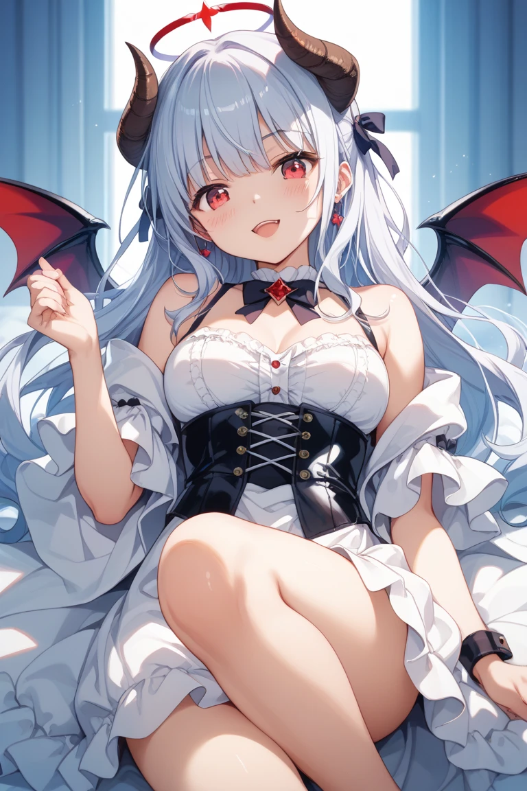 Details、ultra-detailliert、masterpiece、top-quality、Beautiful fece、A detailed eye、 (Multiple women:1.4)、Three Succubus(symmetrical succubus wings)(Night time)、耳环、()、Shady face、(dark backgrounds)、Young features、(、long-sleeve、(fluffy sleeves fluffy hair、(Open your mouth and laugh)、、l、Chiquita、Colossal tits、Colossal tits、(Put your hand on your face)、、Ruffled uniforms、hair clips、(Ridicule:1.1)、、Angle from the front、respected by women、(upward looking gaze:1.2)、超Colossal tits、(hearts symbol:1.5)、(Mass of heart:1.5)、(Heart Effect:1.5)、(heart mark:1.5)、demon tail、Devil's Tail、Succubus、(超Colossal tits:1.3)、Colossal tits、(Tattoo of the heart:1.dare、Devil's Tail、Boob Matching(confused and blushing、、kawaii facepose your ahegao) Burying his face in the cleavage Sullen expression queen sitting on Complete capture by turning your hands from behind Hug me from behind and catch me Chest rubbing from behind Tie your legs together and hug