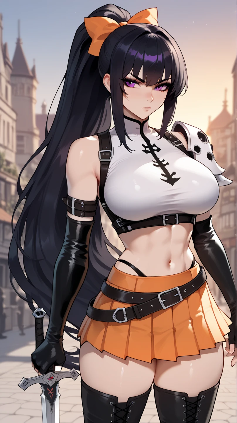 1girl, solo, full body, (((wearing armor, warrior armor, ancient armor, armor boots))) masterpiece, (high detail:1 1), Rough face, Natural skin, high quality, Hinata, black hair, (((long hair))), ((French braid hair)), detailed hair, white eyes,(Big breasts:1.2 ),( smile:1.2),Face blush,(cleavage:1.4),Sexy figure, perfect bodies, beautiful eyes, (Detailed face and eyes), (face: 1 2), voices, Extra, real photo, ... ... ........... PSD, sharp focus, contrast lighting, Delicate skin, High definition 8K, incredible details, realistic, professional photo shooting, 8K UHD, SLR camera, soft lighting , high high quality, film grain, Fujifilm XT3, magic, particle FX, (((tight flare pants))), (((sitting on the bench))), (((show cameltoe and nipples))), (((show armpit))), (((very sweaty armpit))), (see-through nipples), (((show armpit))),((very steamy armpit)), (((Headband))), (((devil's horn)))