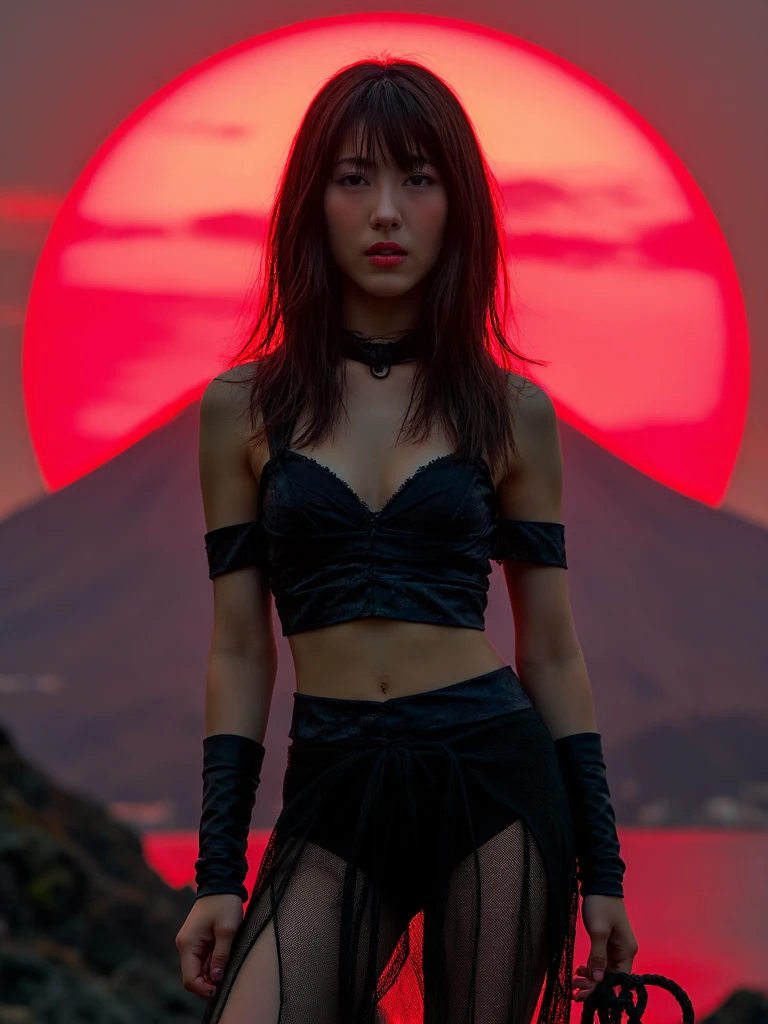 CG blockbuster,Asian women pose in colorful bikinis, photorealistic anime girl rendering, detailed face of a asian girl, 3 d anime realistic, Smooth anime CG art, Realistic. Cheng Yi, Realistic anime 3 D style, render of a cute 3d anime girl, Rendu portrait 8k, 3 D rendering character art 8 K, Kawaii realistic portrait, (Linen batik scarf), Angry fighting stance, looking at the ground, Batik linen bandana, Chinese python pattern long-sleeved garment, rainbowing(Abstract propylene splash:1.2), Dark clouds lightning background,废墟(realisticlying:1.4),Black color hair,Flour fluttering,Telephoto lens high, A high resolution, the detail, RAW photogr, Sharp Re, Nikon D850 Film Stock Photo by Jefferies Lee 4 Kodak Portra 400 Camera F1.6 shots, Rich colors, ultra-realistic vivid textures, Dramatic lighting,8K quality, Girls,Backstreets, Dark clouds lightning background(realisticlying:1.4),Black color hair,, RAW photogr, Sharp Re, Nikon D850 Film Stock Photo by Jefferies Lee 4 Kodak Portra 400 Camera F1.6 shots, Rich colors, ultra-realistic vivid textures, Drama light film CG society。,,Tropical canyon battle scene、Chinese big breasts、Vintage trench coat、three kingdom、ember、100 people、Faraway view、intense battles、high detal、masuter piece、NSFW,Multi-layered long-sleeved gauze garment,Quick-dry vest,Colorful cotton and linen sweater,Red and black snake cloak cloak,Doomsday ruins(废墟)Climb the streets(Armageddon)eyes filled with angry,He clenched his fists