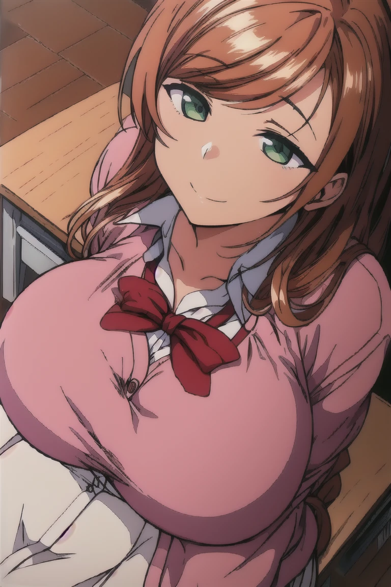 Highest quality, masterpiece,Anime illustration、 One girl, alone, ,Pleated skirt,Tucked in shirt,Tent shirt,city,Side bust