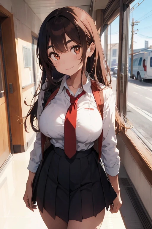 tall female high school student,Colossal tits、Attend school classes