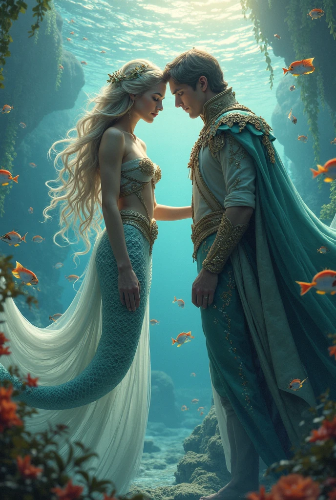 Elegant Pisces and Capricorn anime couple