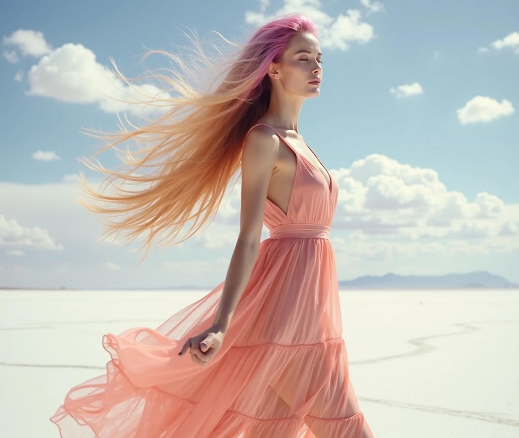 (spread pussy:1.3),Tokyo, Kabukicho, Long hair blowing in the wind, Pink Hair, High resolution, dress